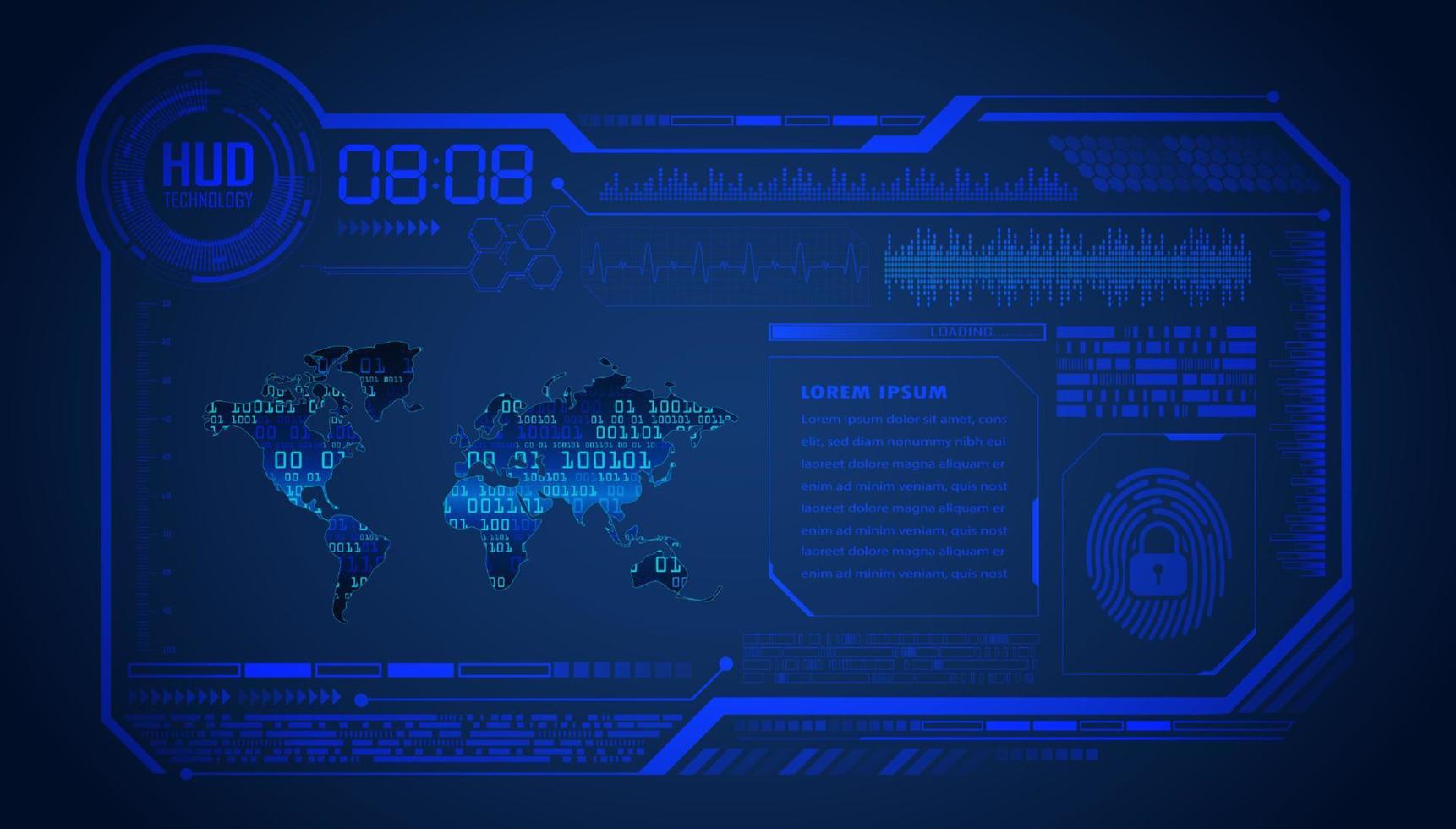 moderno hud tecnologia sfondo vettore