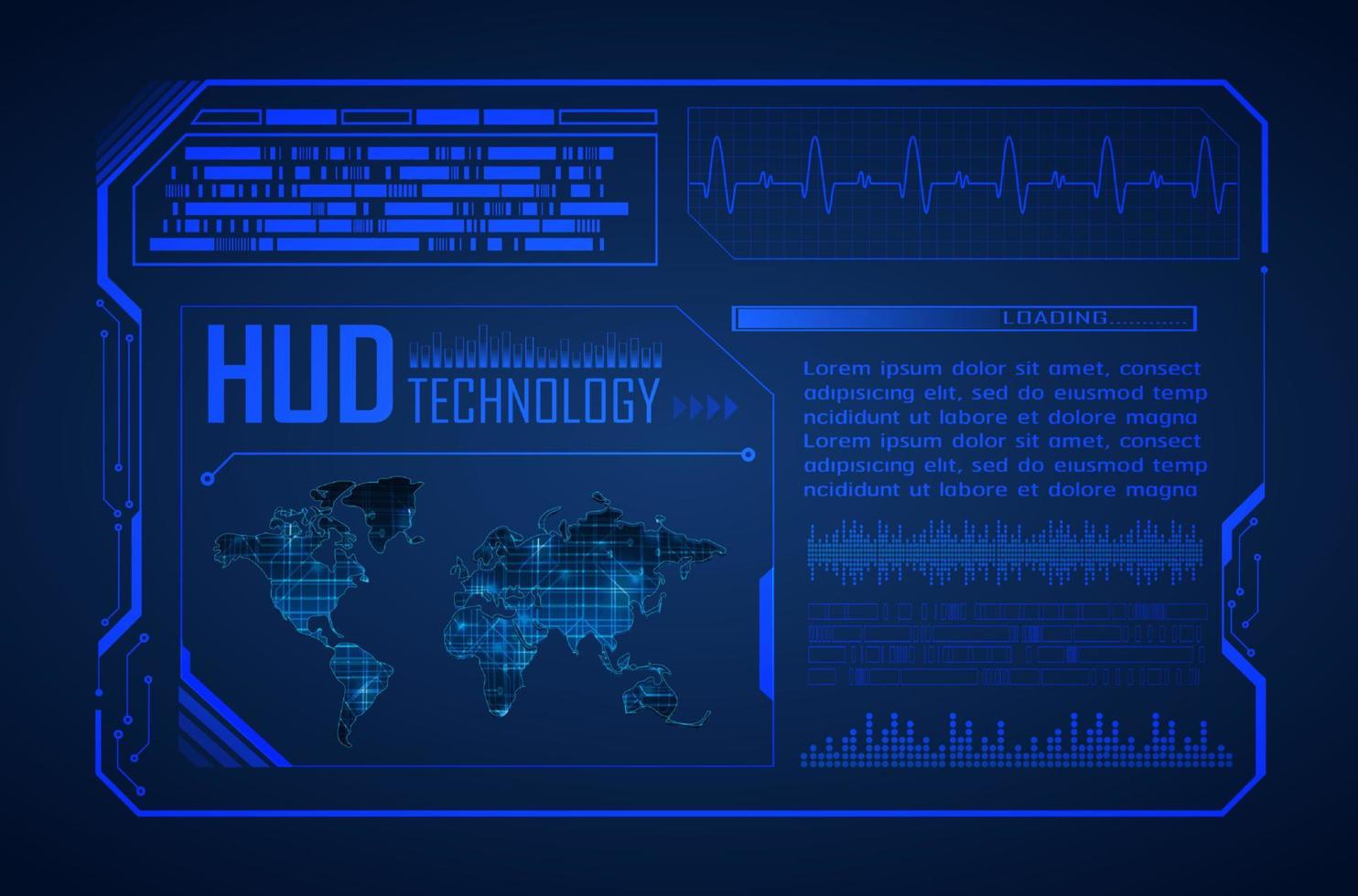 moderno hud tecnologia sfondo vettore