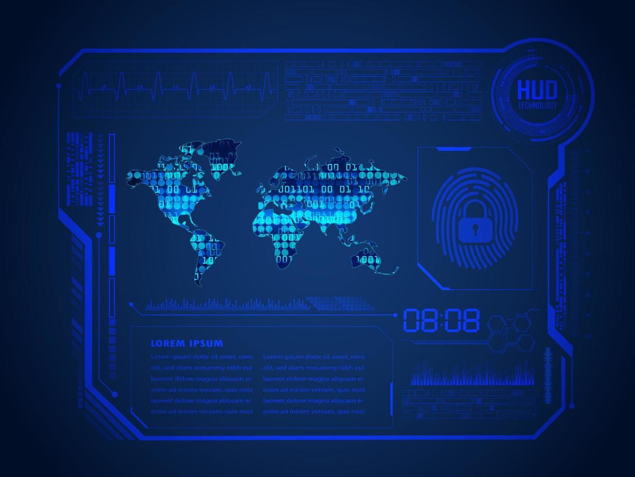 moderno hud tecnologia sfondo vettore