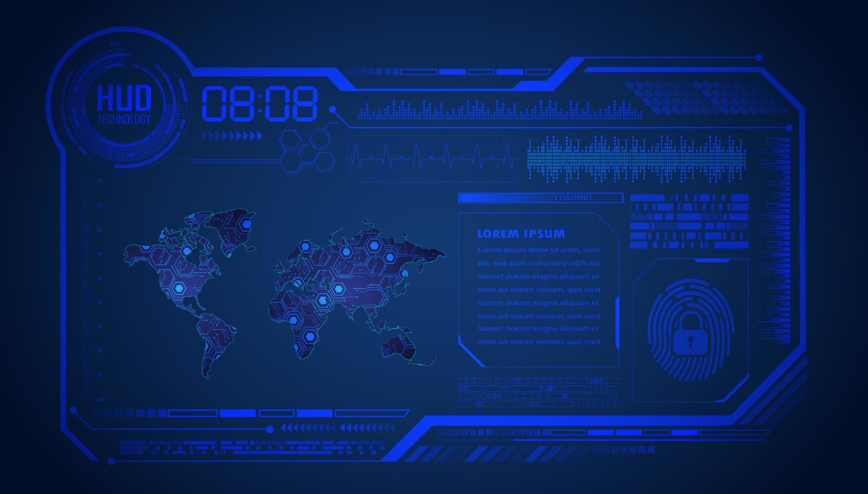 moderno hud tecnologia sfondo vettore