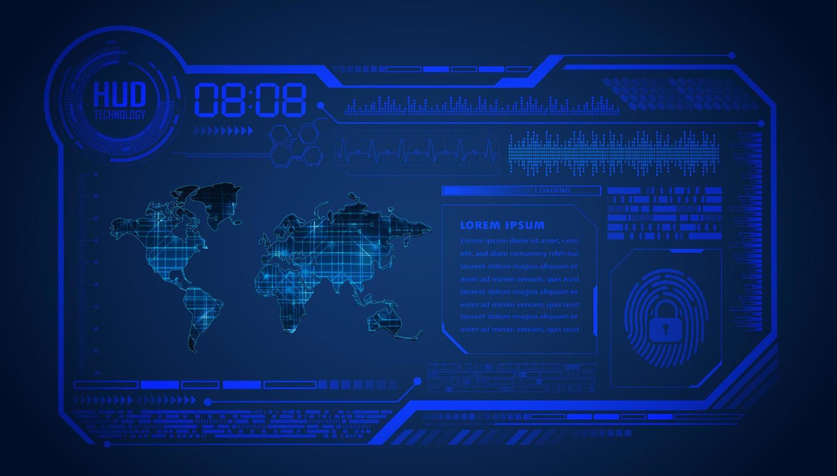 moderno hud tecnologia sfondo vettore