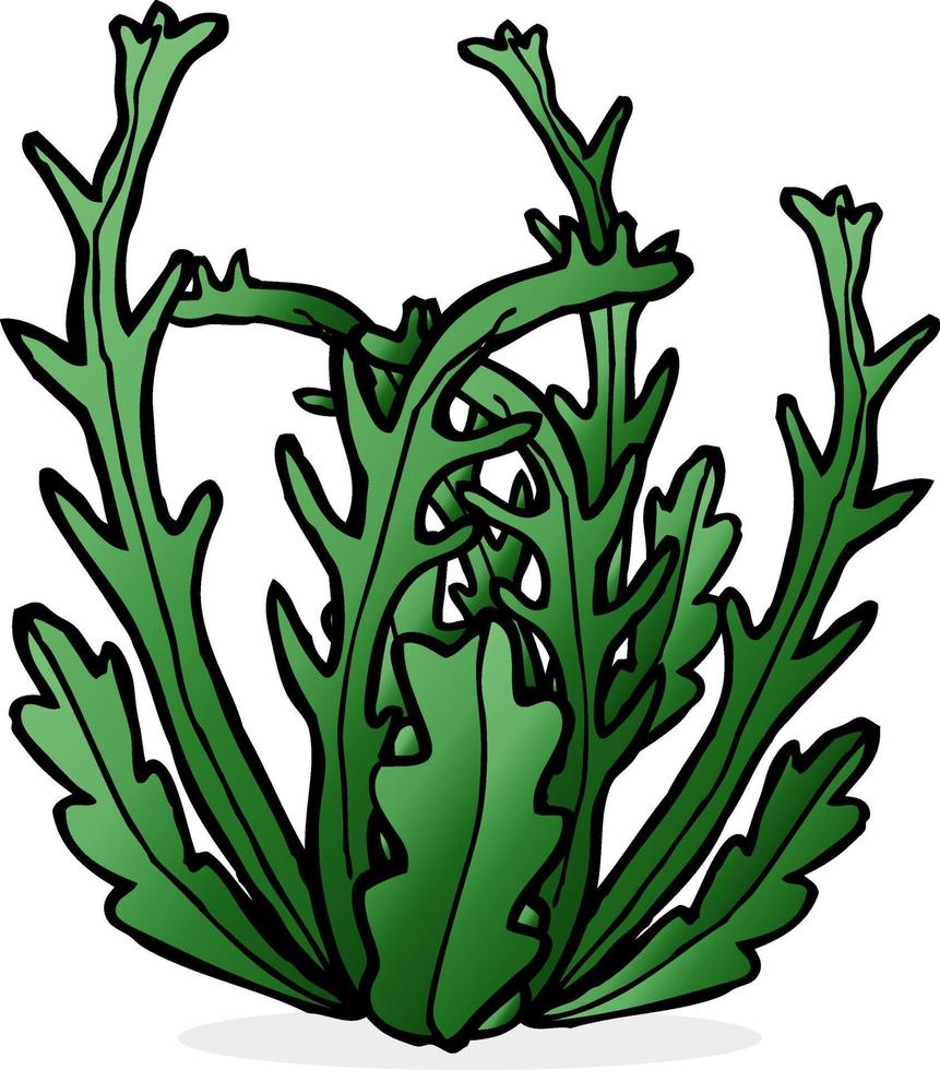 scarabocchio cartone animato alga marina vettore