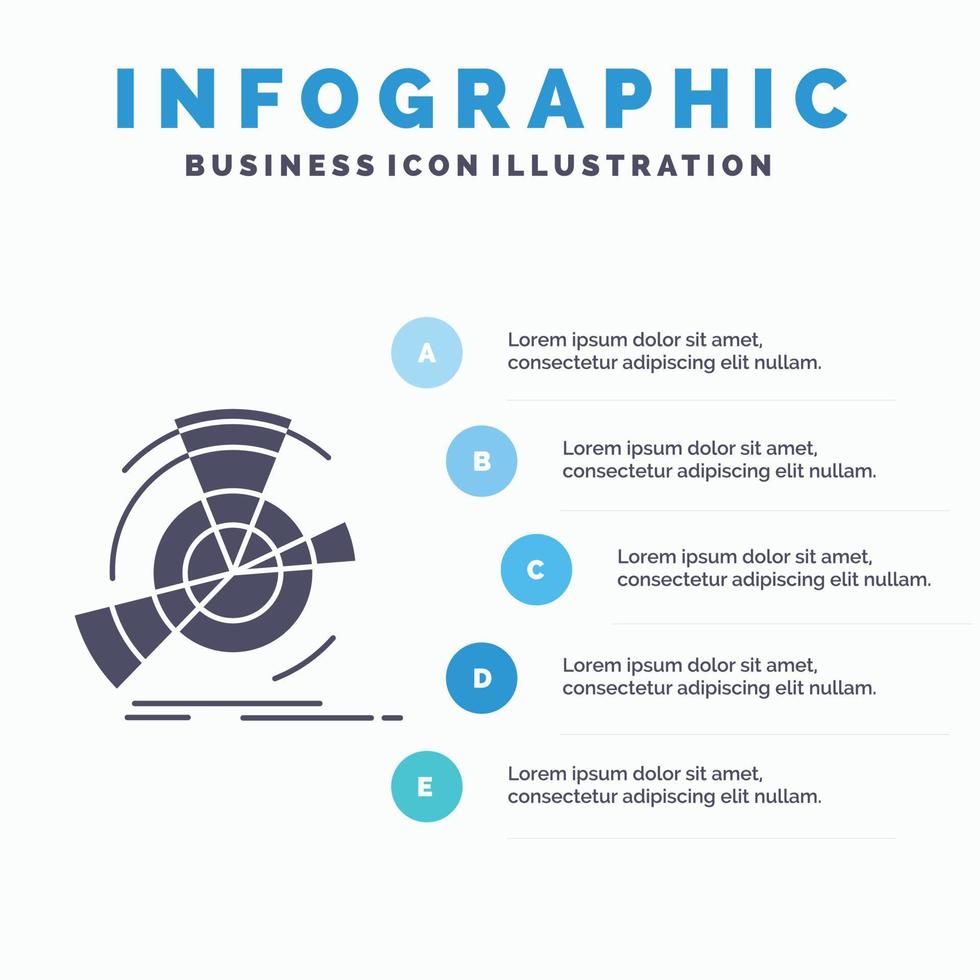 dati. diagramma. prestazione. punto. riferimento infografica modello per sito web e presentazione. glifo grigio icona con blu Infografica stile vettore illustrazione.