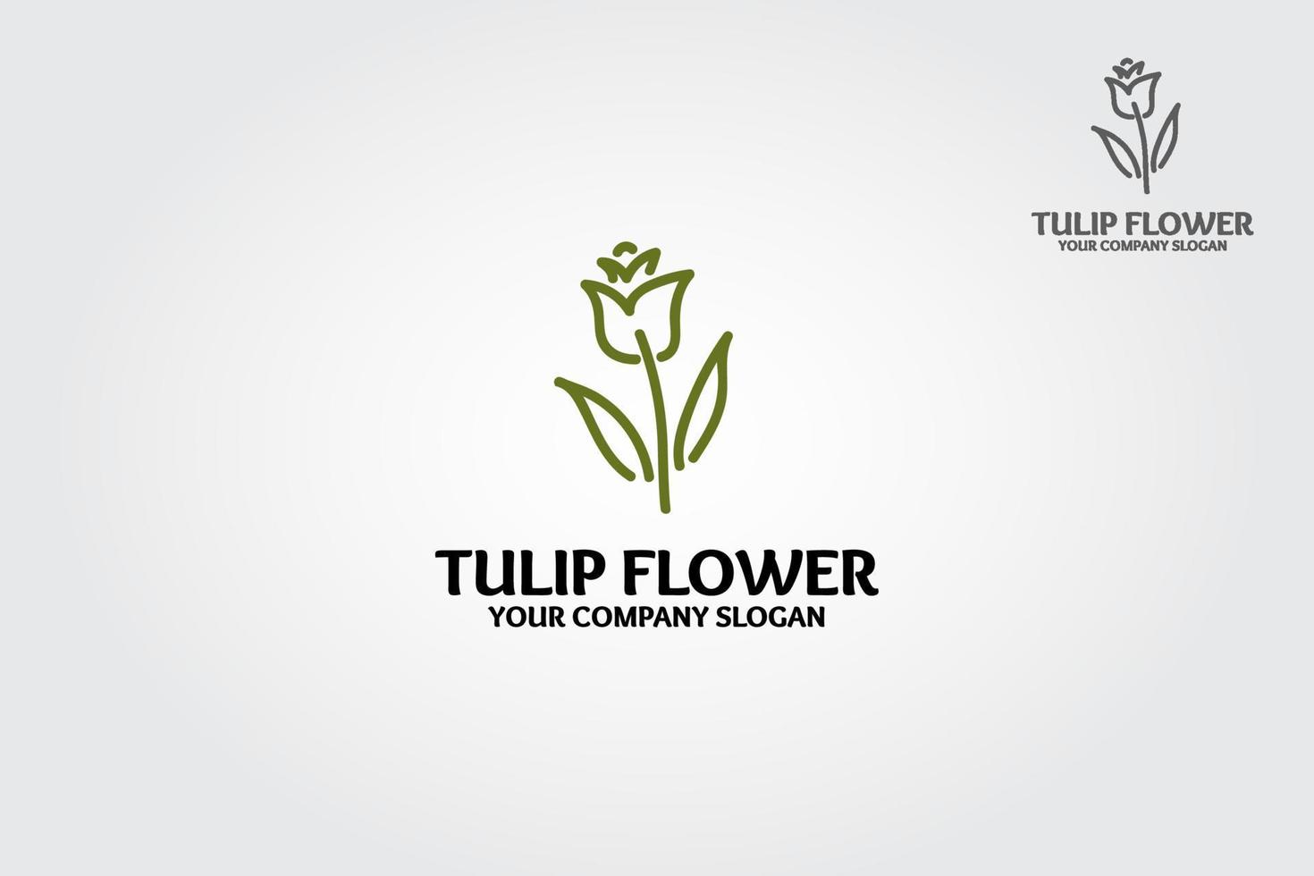 vettore linea logo tulipano fiori e le foglie. pulito e professionale logo adatto per qualunque attività commerciale o personale identità relazionato per natura, flora, benessere bellezza industria, fiore negozi e giardinaggio.