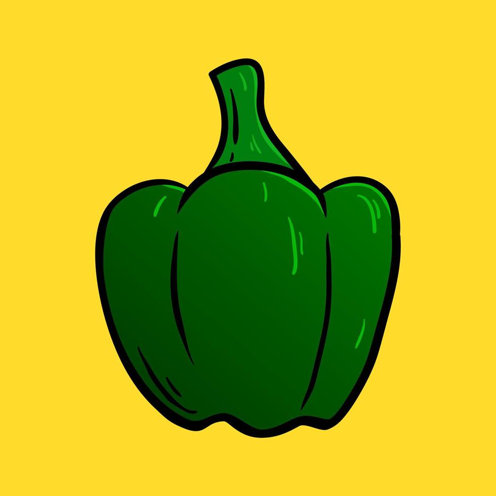 verde paprica verdura vettore illustrazione