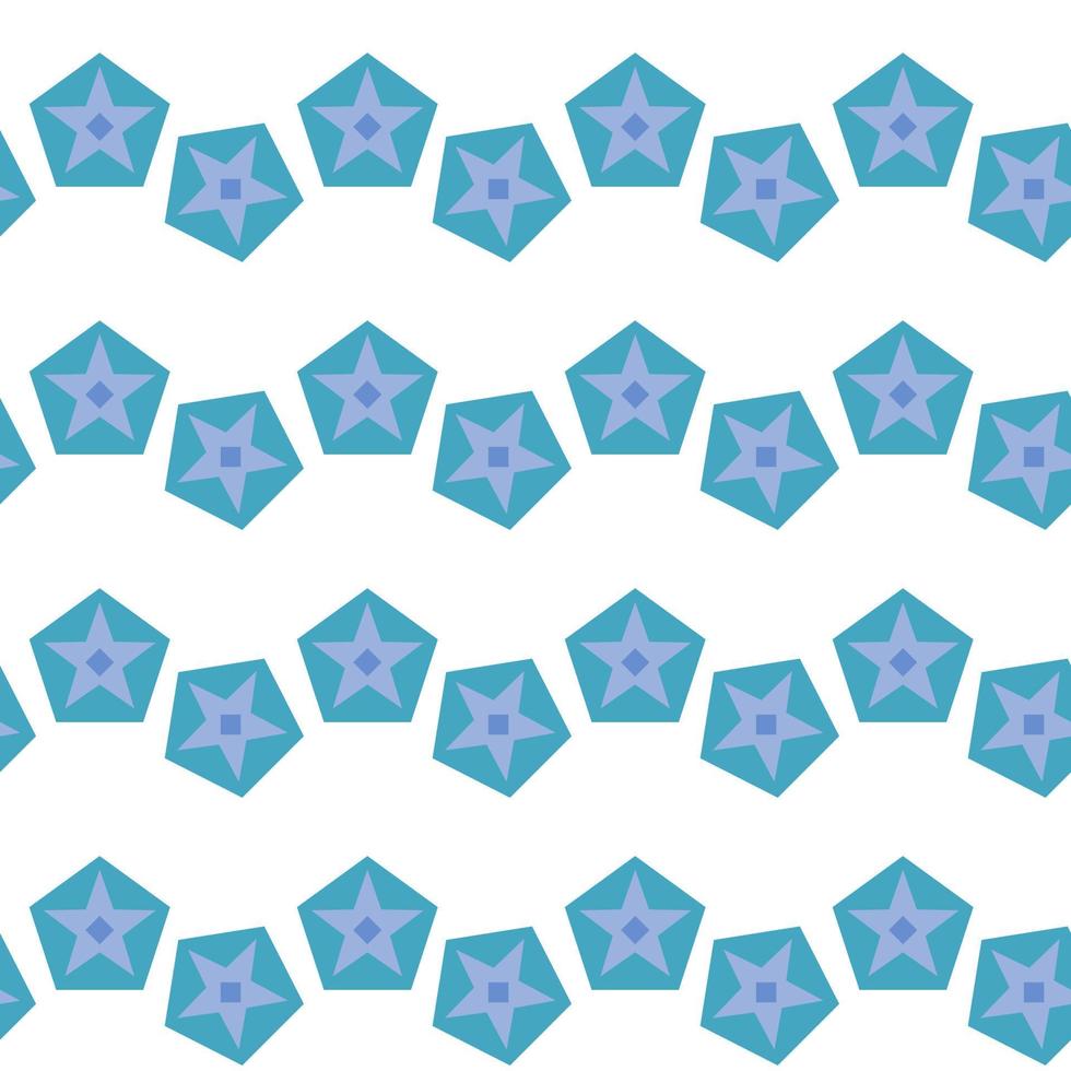 senza soluzione di continuità geometrico modello con pentagoni e stelle. vettore illustrazione