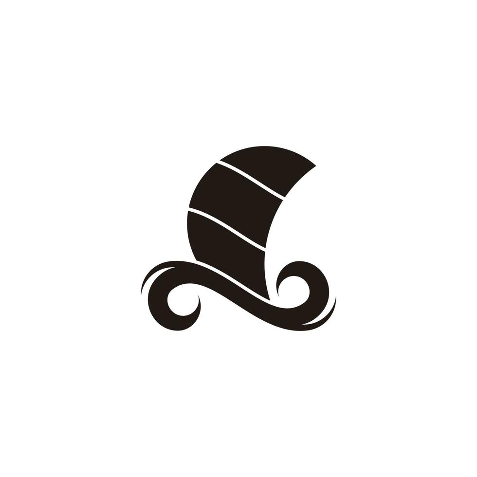 semplice onde barca geometrico simbolo logo vettore