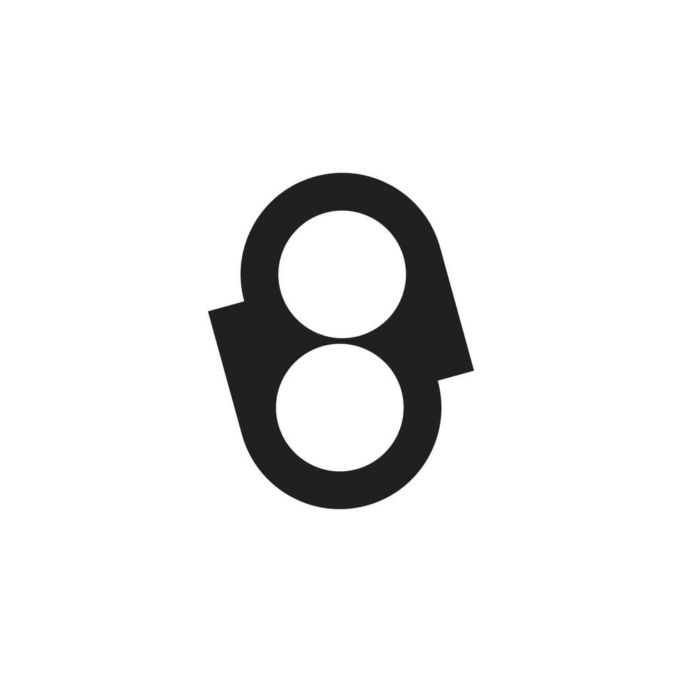 numero 8 astratto geometrico logo vettore