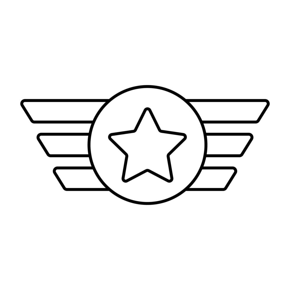 un icona design di militare rango vettore