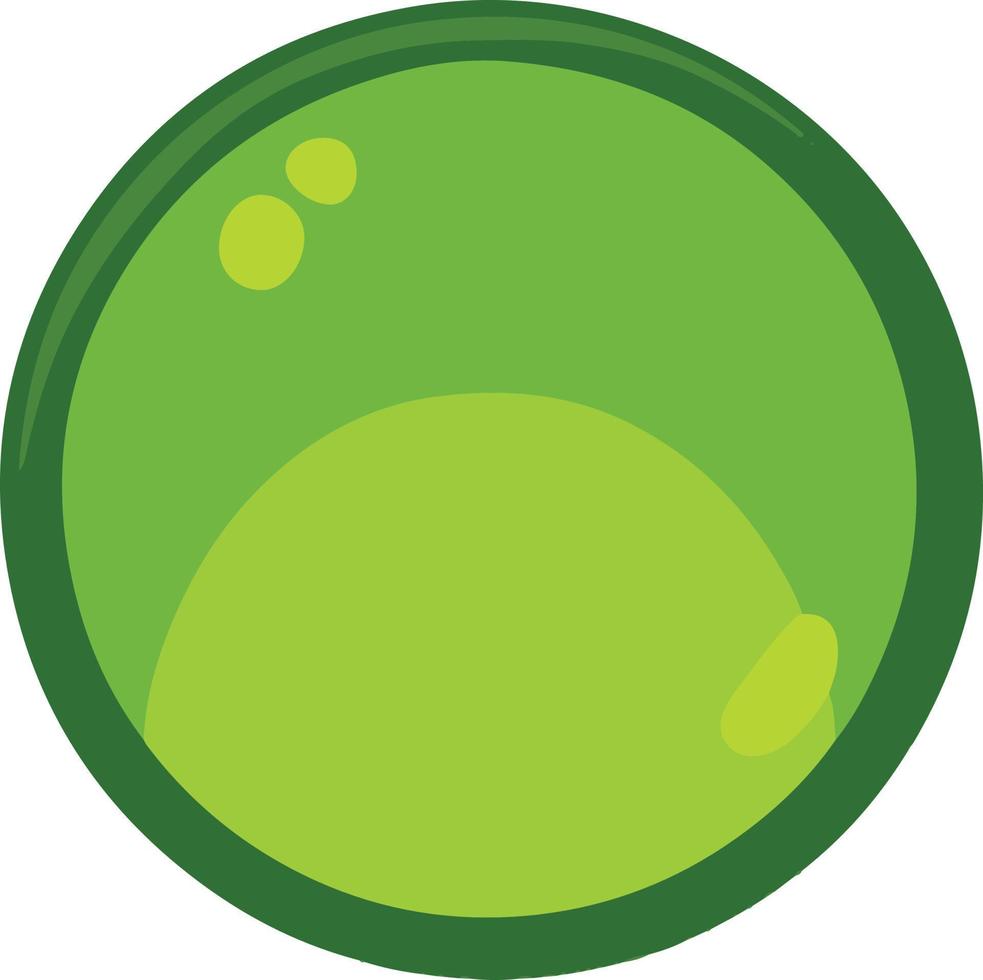 il giro verde pulsante per gioco o sito web vettore