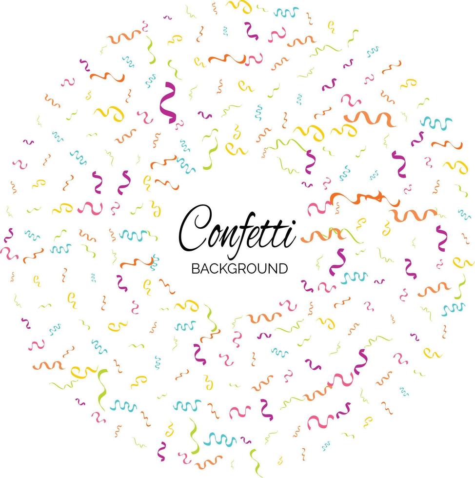 coriandoli concetto design modello vacanza contento giorno. bianca sfondo celebrazione vettore illustrazione.