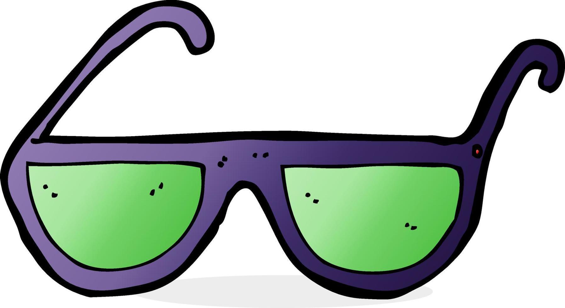 scarabocchio cartone animato occhiali da sole vettore