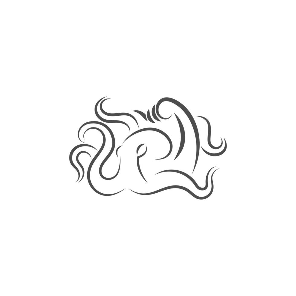 kraken logo icona illustrazione vettore