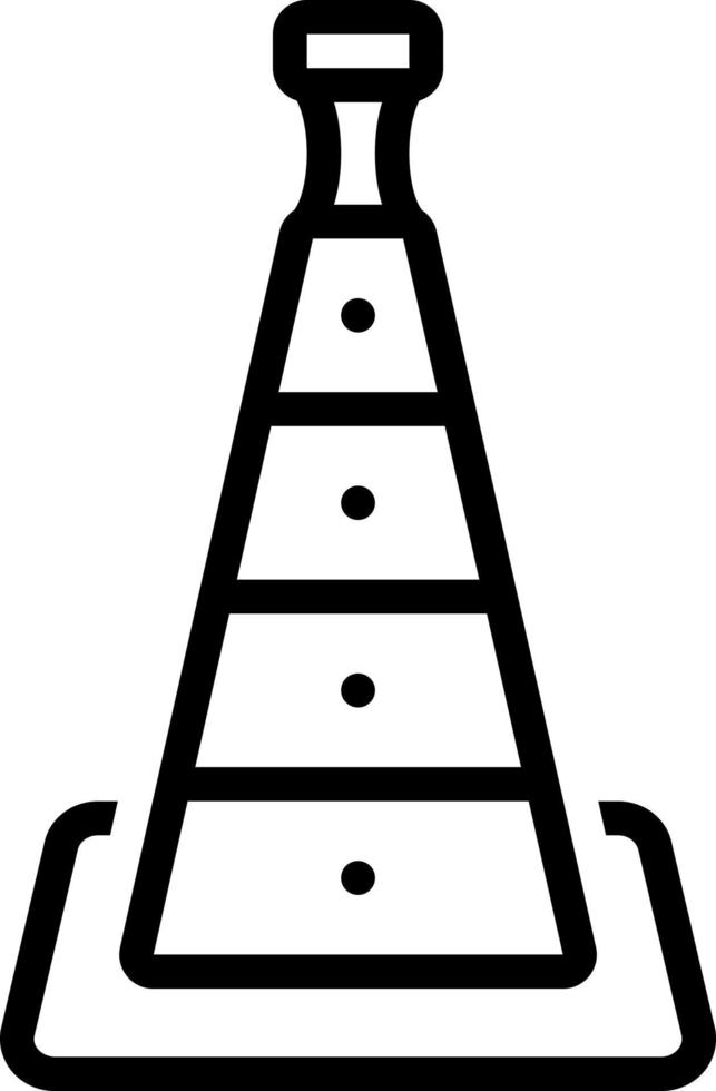 icona della linea per il cono vettore