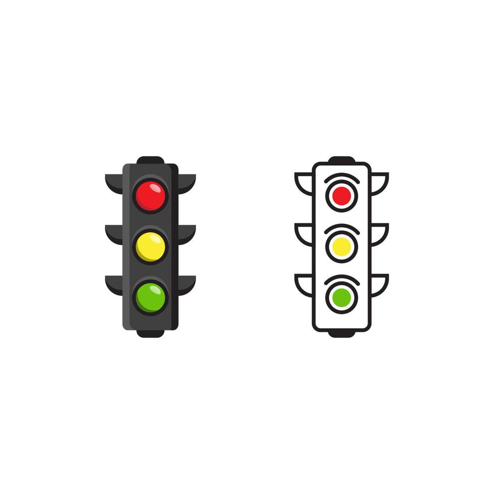 illustrazione del disegno dell'icona di vettore del semaforo