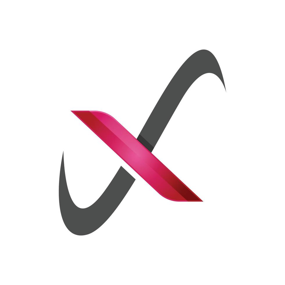 iniziale lettera X logo design vettore