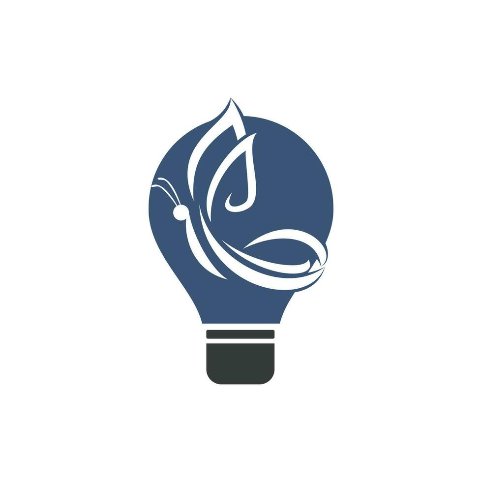 farfalla e lampadina vettore logo design. bellezza salone vettore logo creativo illustrazione.