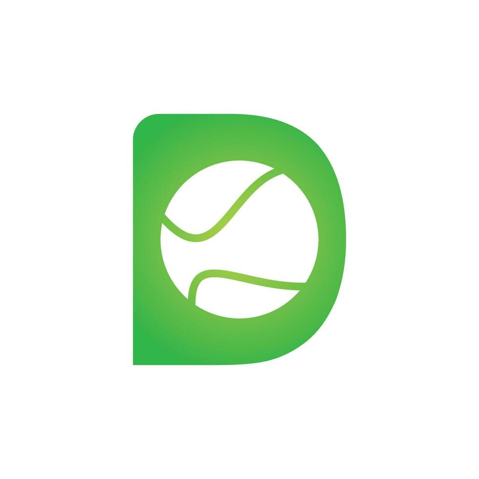lettera d tennis vettore logo design. vettore design modello elementi per il tuo sport squadra o aziendale identità.