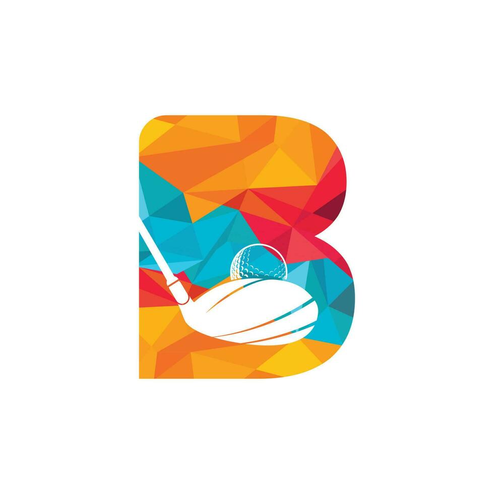 iniziale lettera B golf vettore logo design. golf club ispirazione logo design.