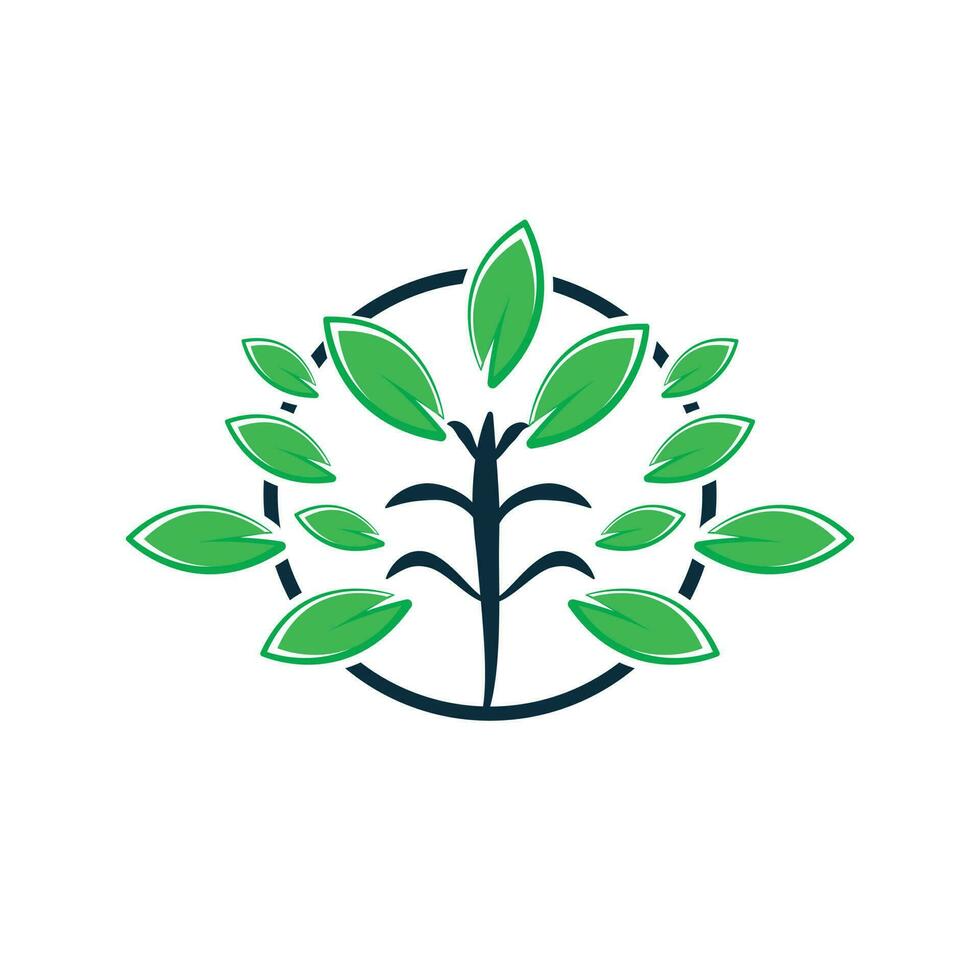 verde albero con le foglie logo. albero vettore illustrazione isolato su bianca sfondo, astratto albero logo vettore.