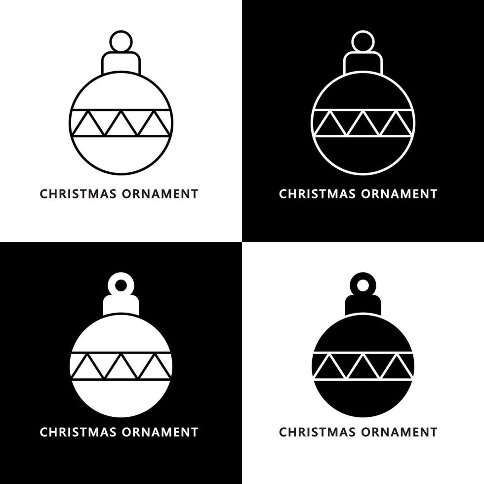 Natale palla simbolo illustrazione. natale ornamento cartone animato logo icona vettore