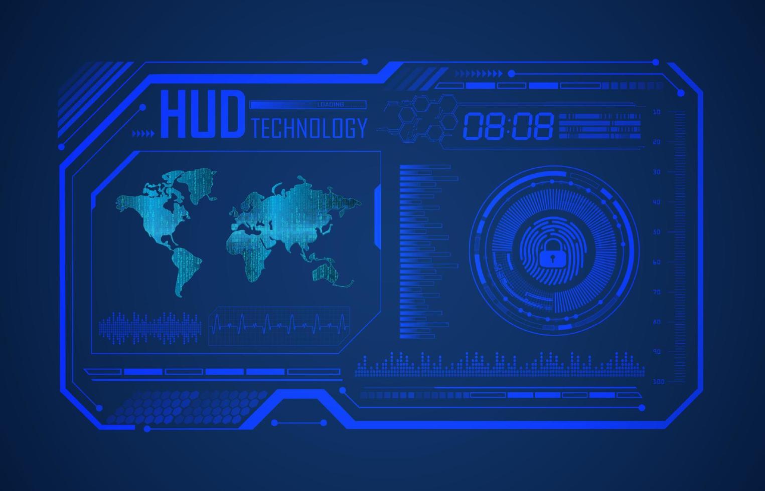 moderno hud tecnologia sfondo vettore