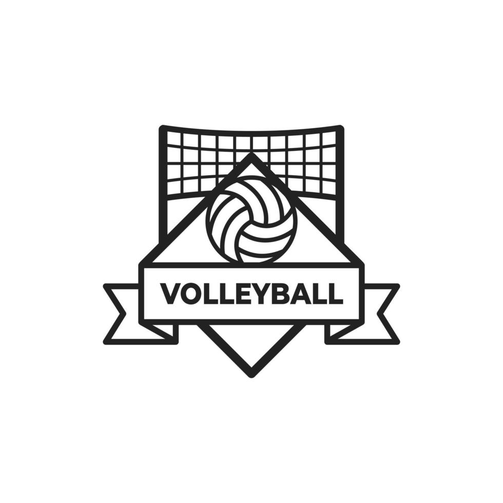 pallavolo sport logo design modello vettore