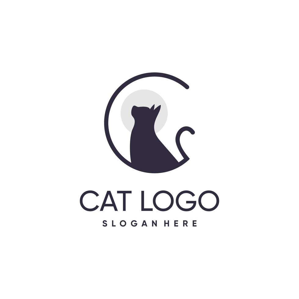 animale domestico logo design con creativo e semplice concetto vettore