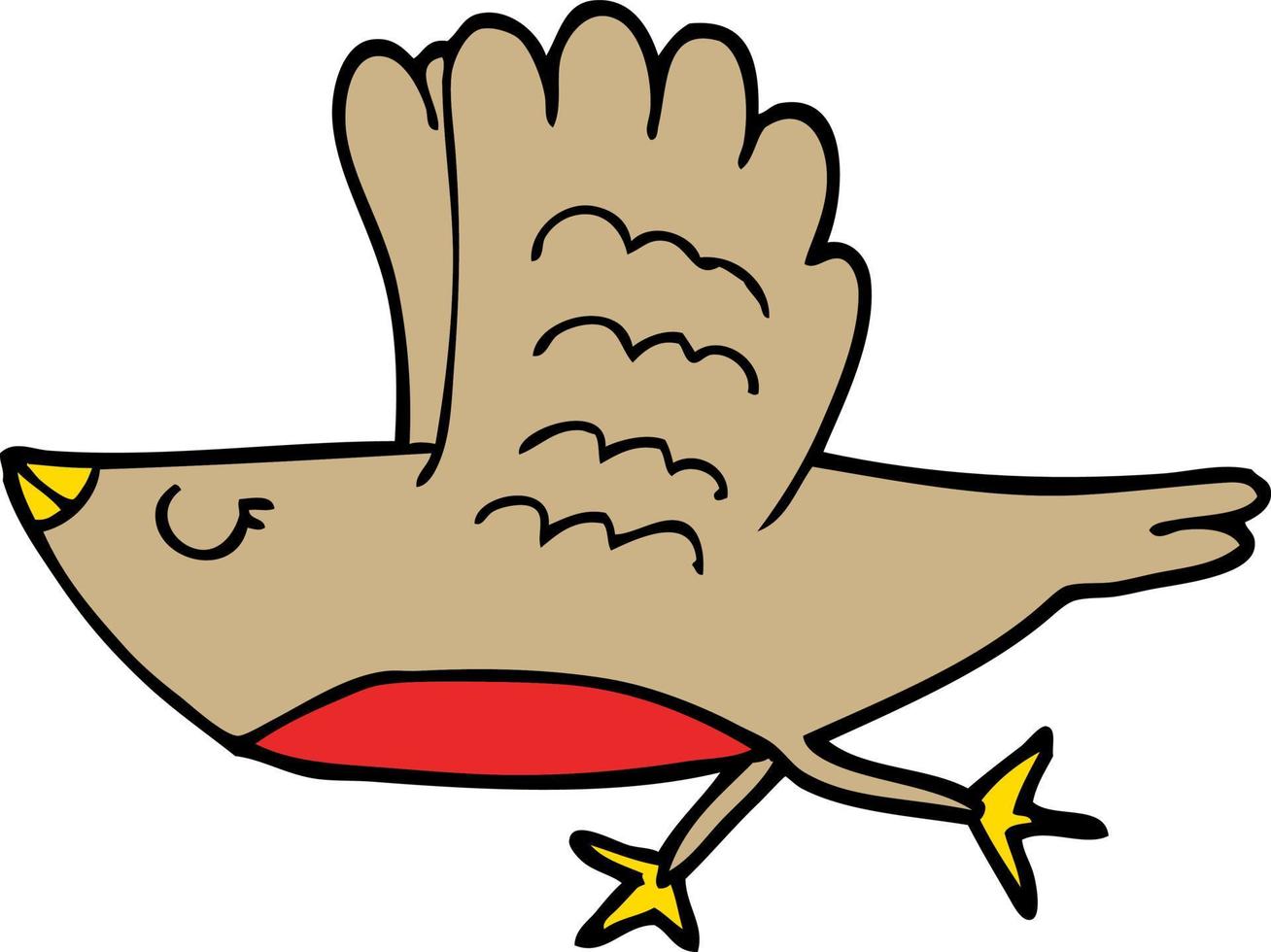 scarabocchio personaggio cartone animato uccello vettore