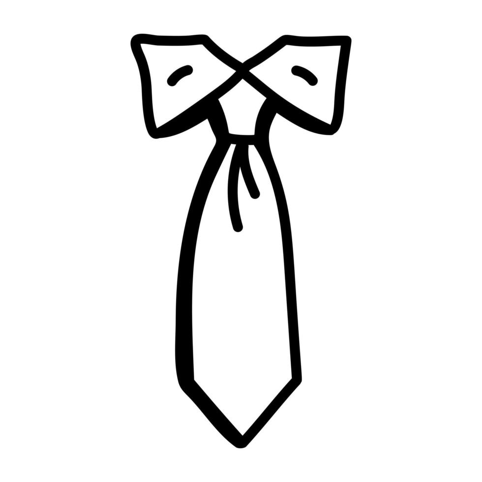 Scarica mano disegnato icona di cravatta vettore
