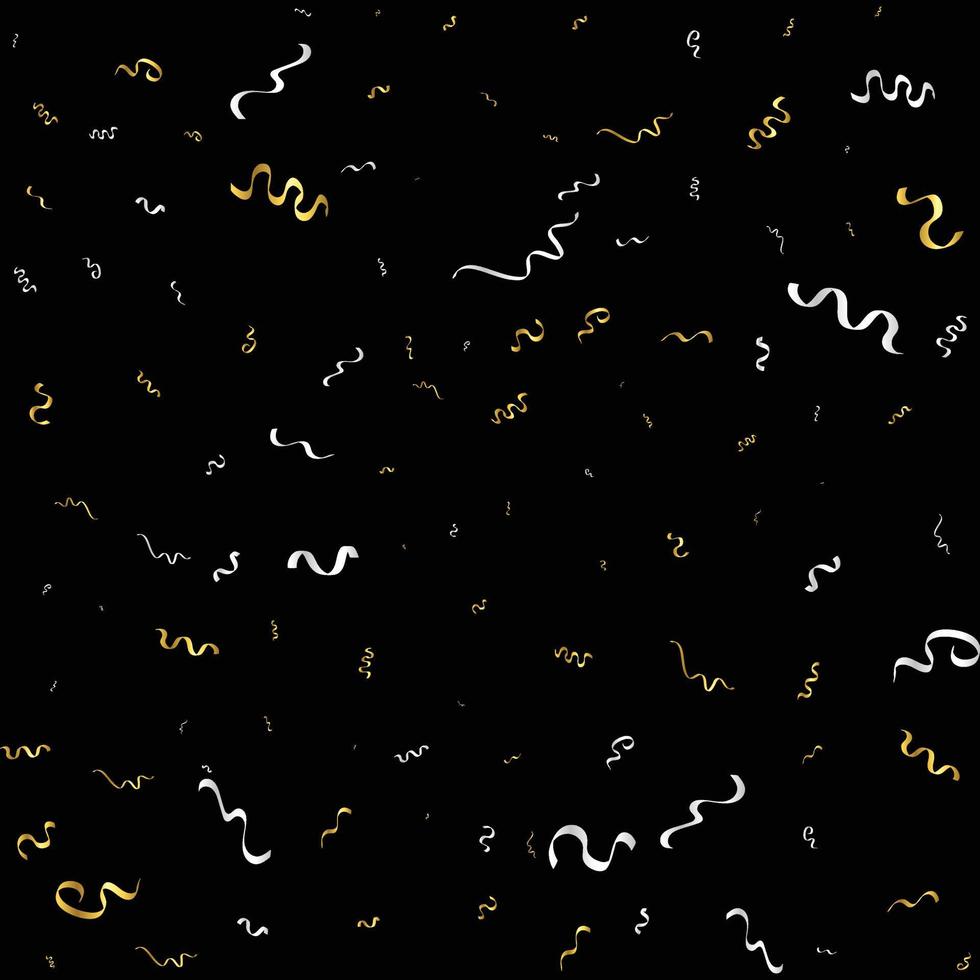 oro coriandoli isolato su nero sfondo. celebrare vettore illustrazione