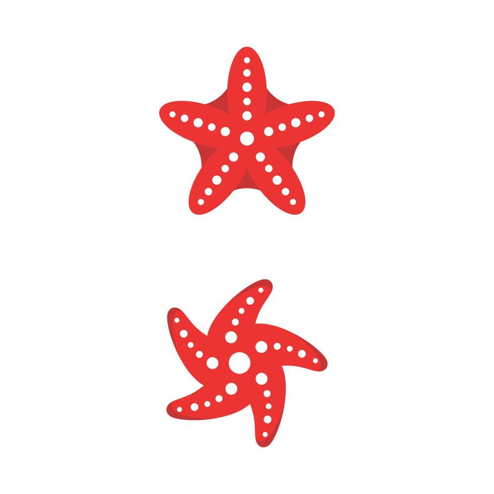 vettore del modello dell'icona del pesce della stella di mare