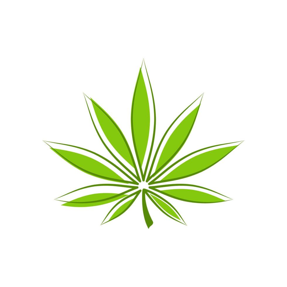 illustrazione del simbolo del segno di marijuana canabis vettore