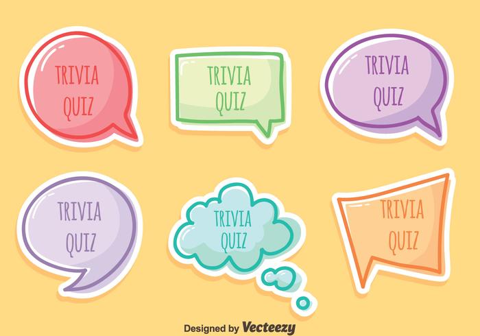 insieme di vettore di trivia quiz