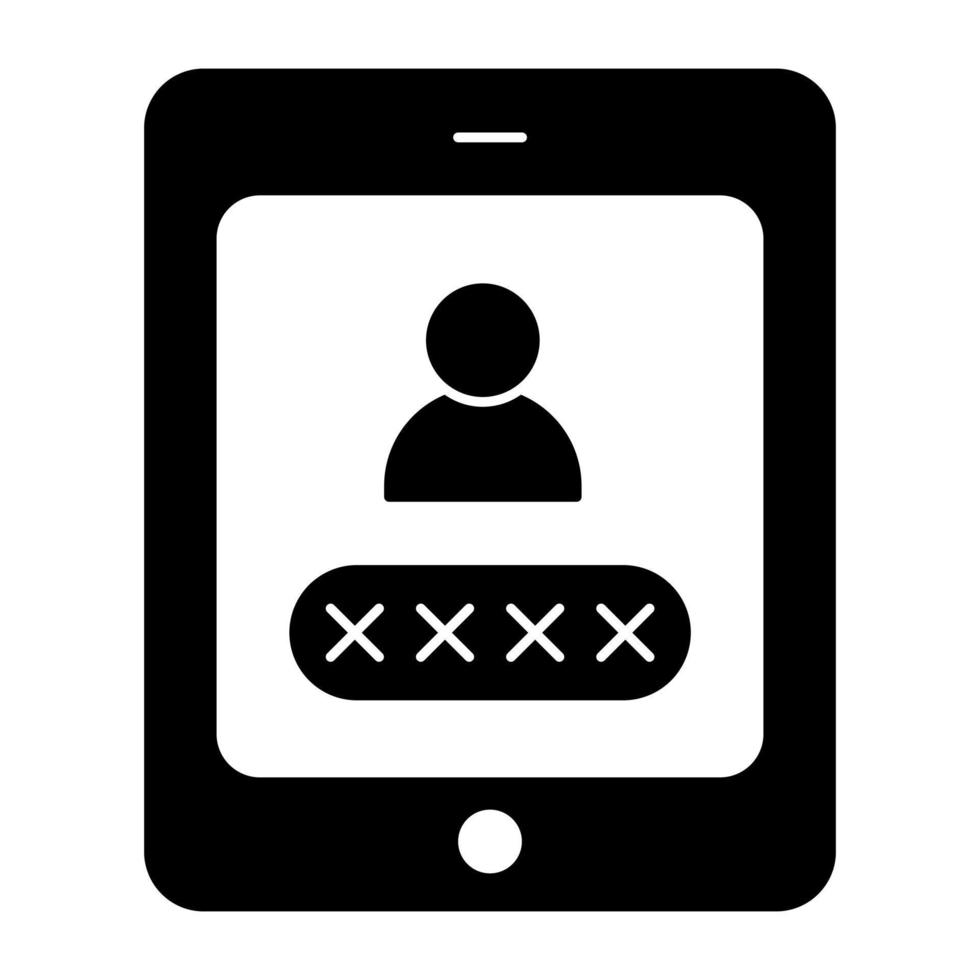 mobile accesso icona, modificabile vettore