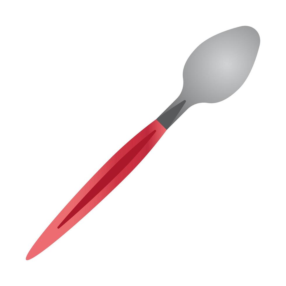 cucchiaio o cucchiaino piatto colore vettore icona per applicazioni e sito web