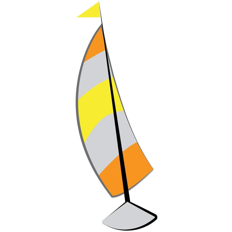 cartone animato barca a vela illustrazione vettore