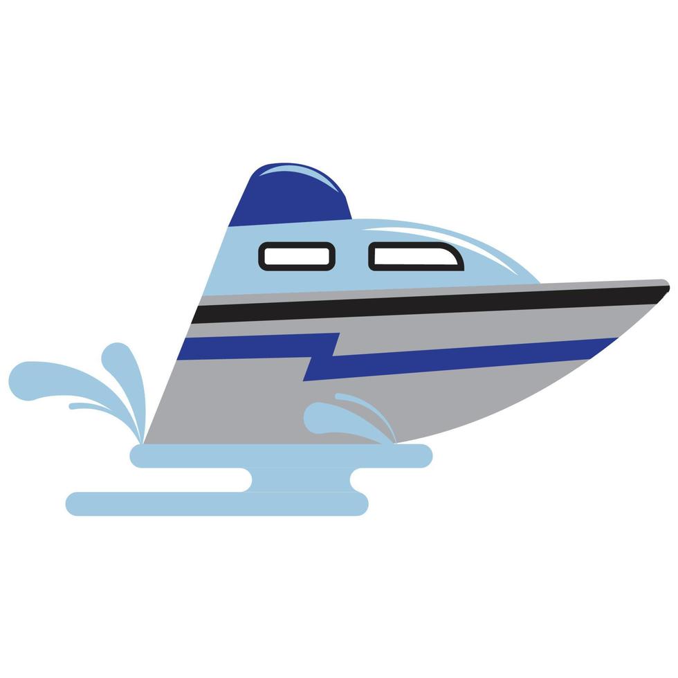 cartone animato yacht illustrazione vettore