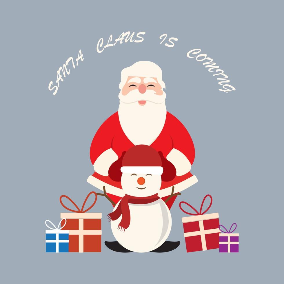 Santa Claus logo e vettore illustrazione design