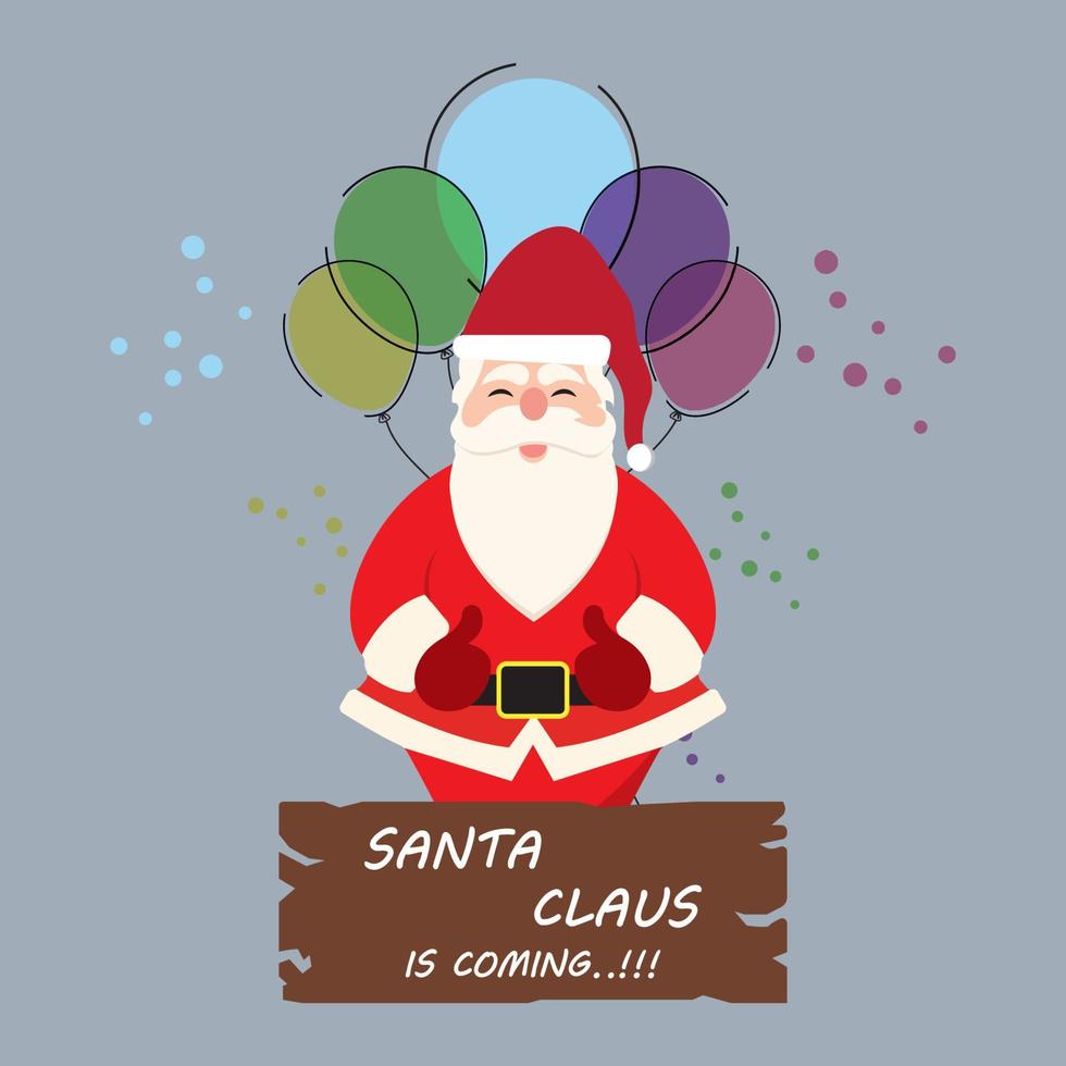 Santa Claus logo e vettore illustrazione design