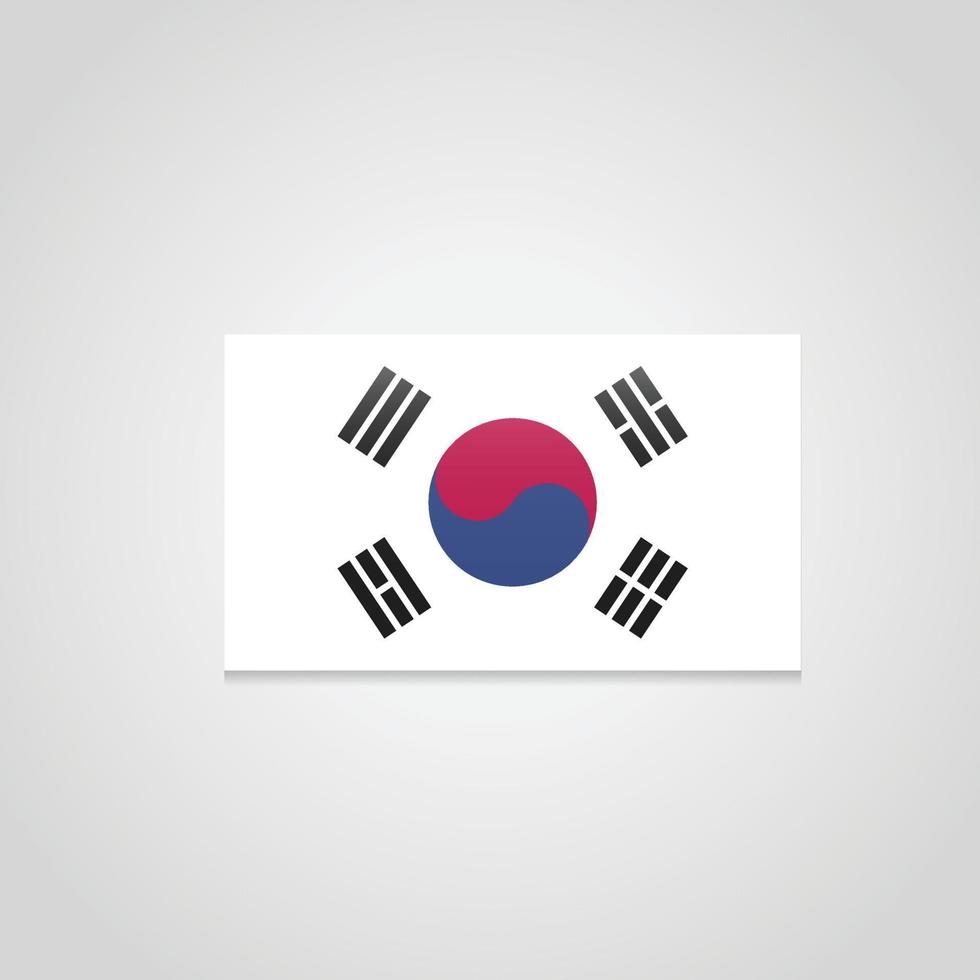 vettore di bandiera della corea del sud
