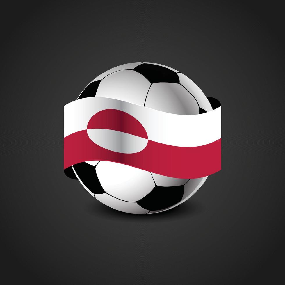 Groenlandia bandiera in giro il calcio vettore