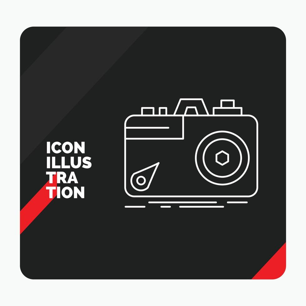 rosso e nero creativo presentazione sfondo per telecamera. fotografia. catturare. foto. apertura linea icona vettore