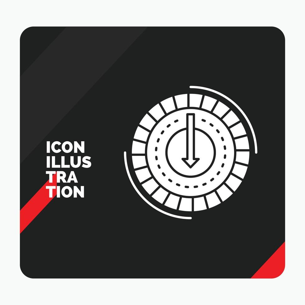 rosso e nero creativo presentazione sfondo per consumo. costo. spese. minore. ridurre glifo icona vettore