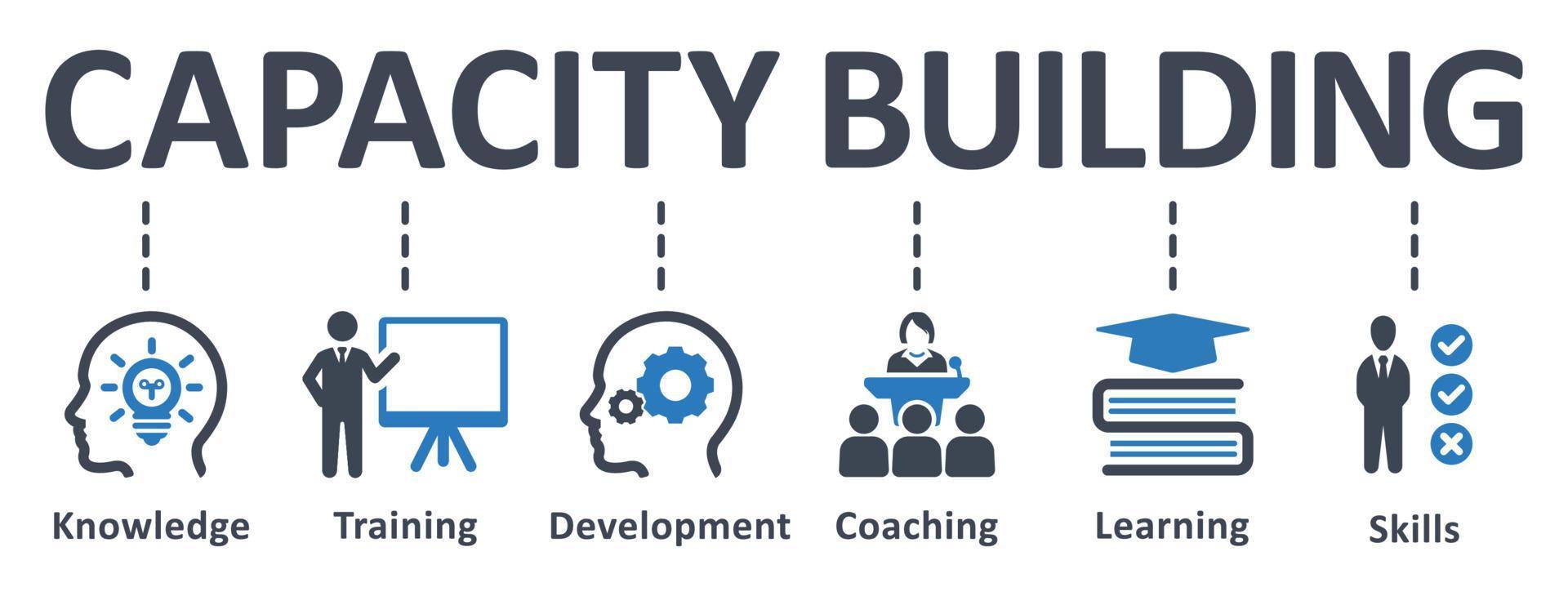 capacità edificio icona - vettore illustrazione . capacità, costruzione, addestramento, apprendimento, abilità, istruire, sviluppo, infografica, modello, presentazione, concetto, striscione, pittogramma, icona impostare, icone .