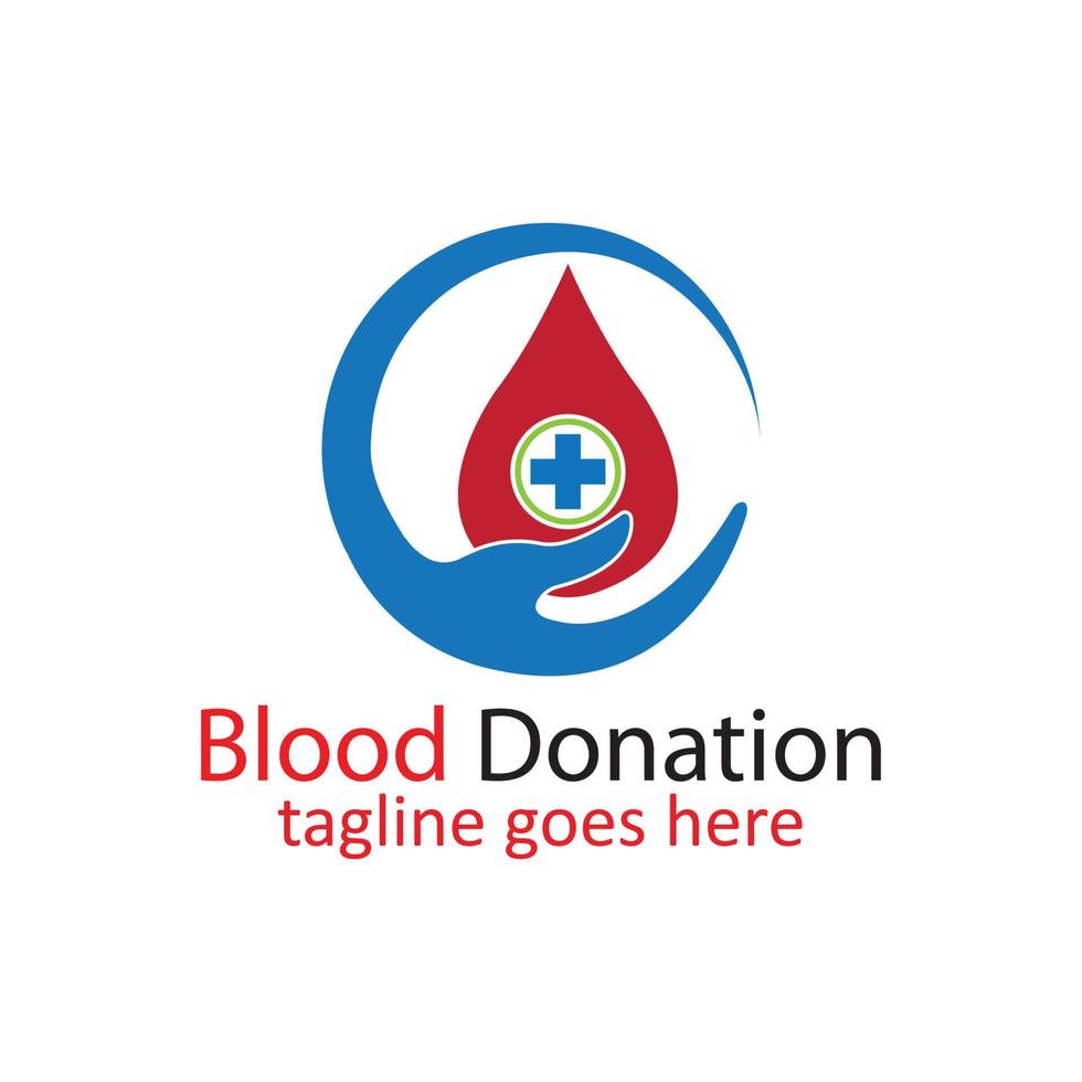 sangue donazione logo modello design vettore