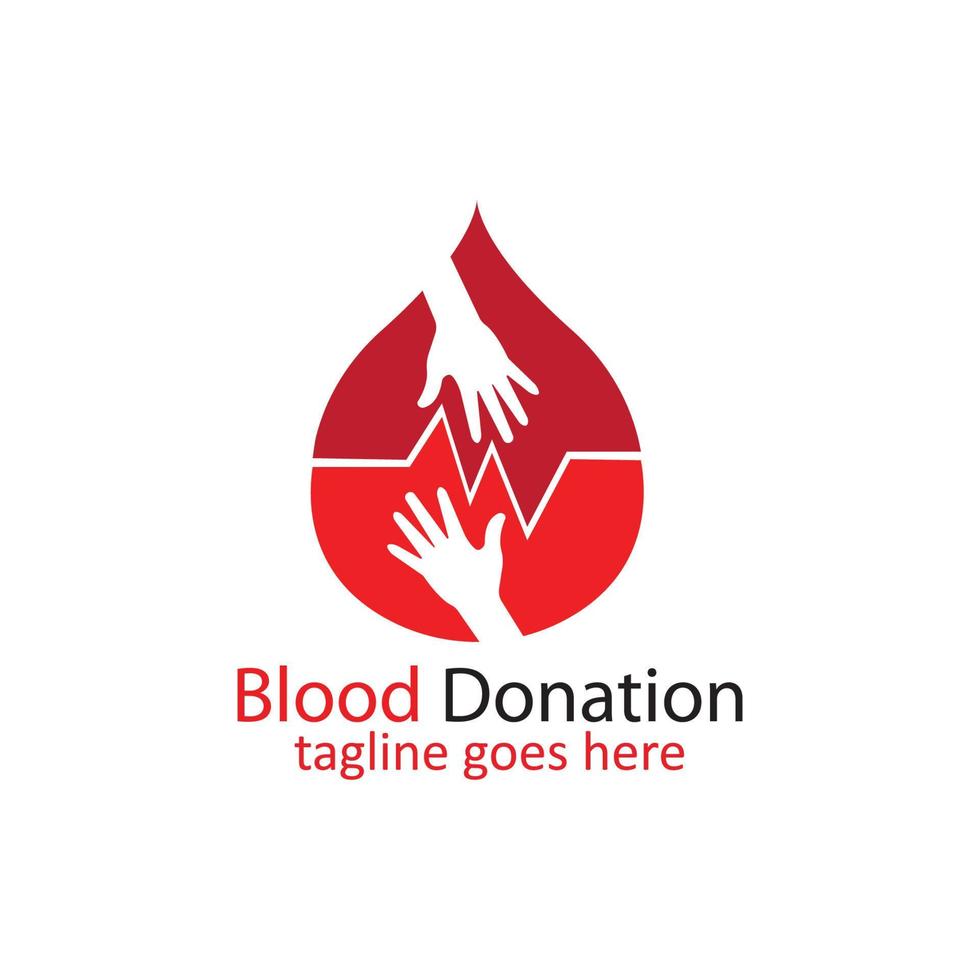 sangue donazione logo modello design vettore