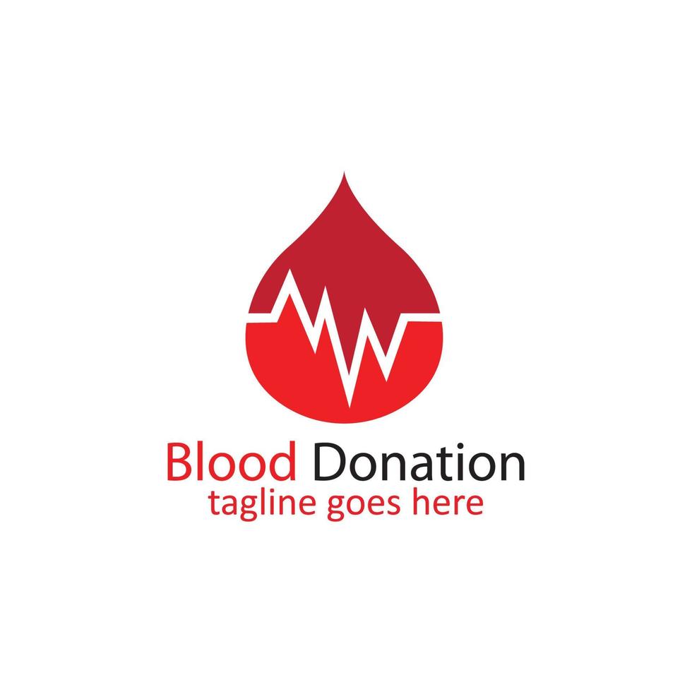 sangue donazione logo modello design vettore