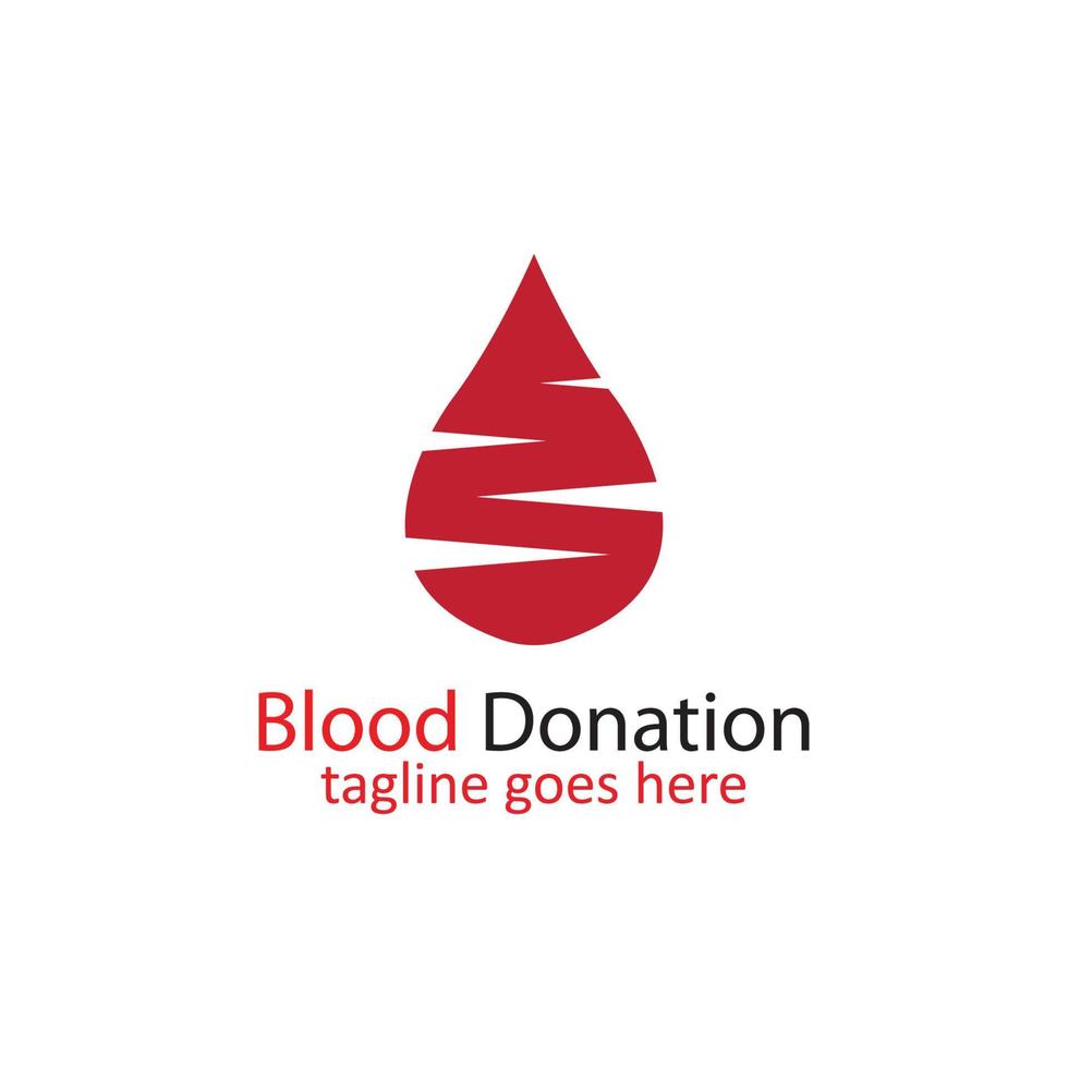 sangue donazione logo modello design vettore