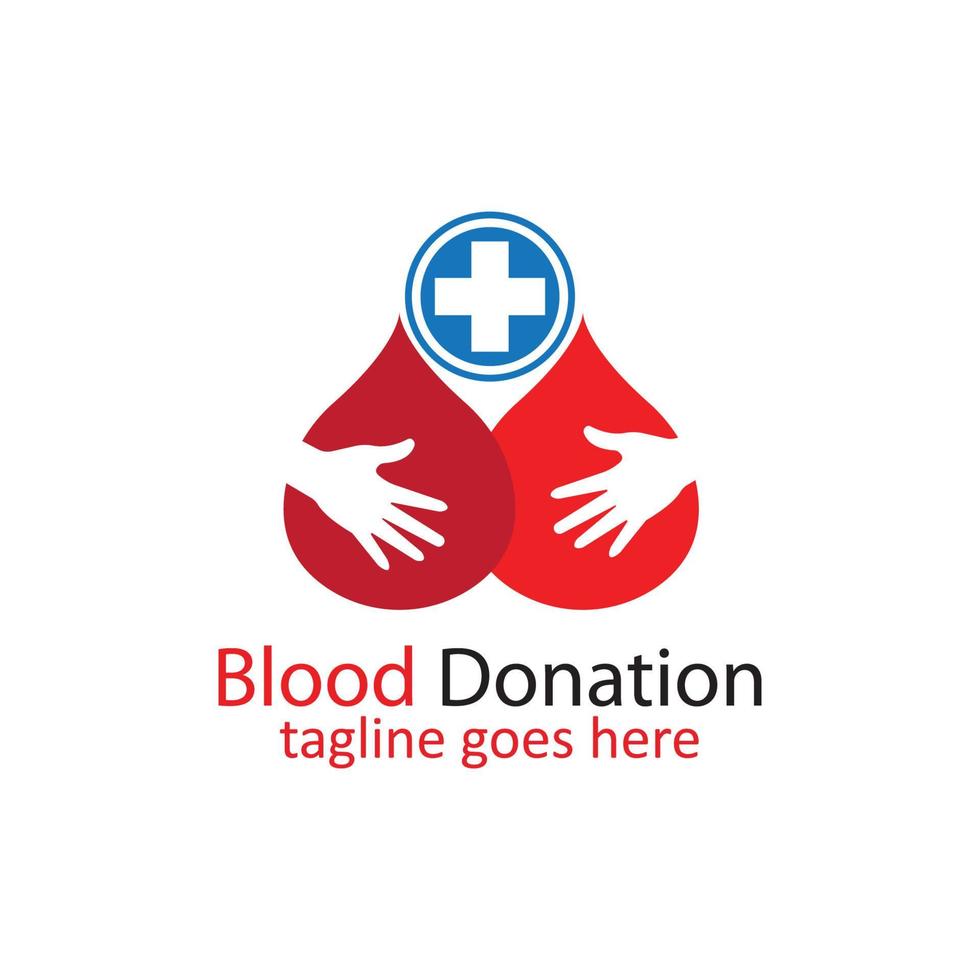 sangue donazione logo modello design vettore